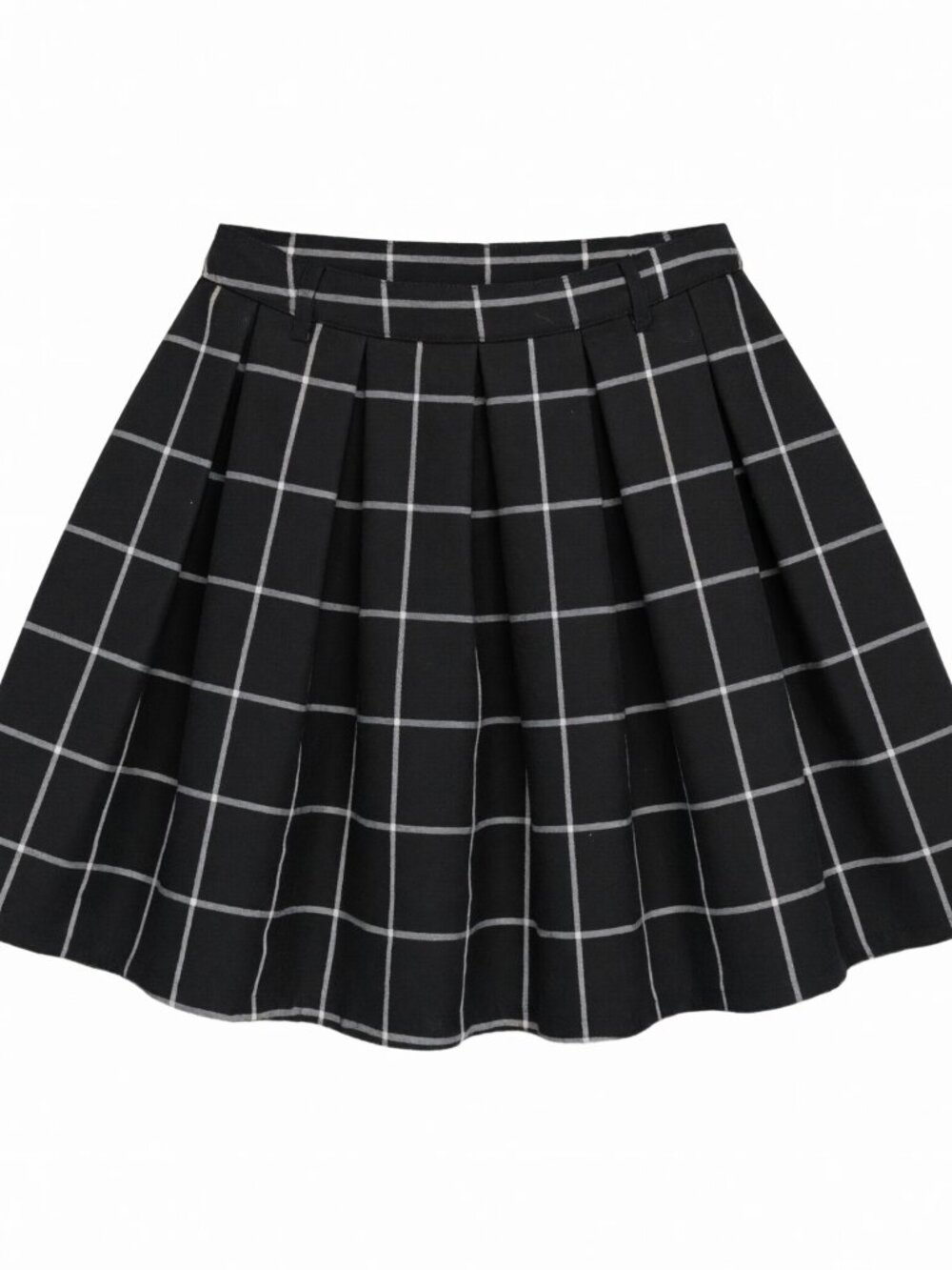 Hot Topic Black Women's Plaid Skirt L Pleated Punk Mini Grunge